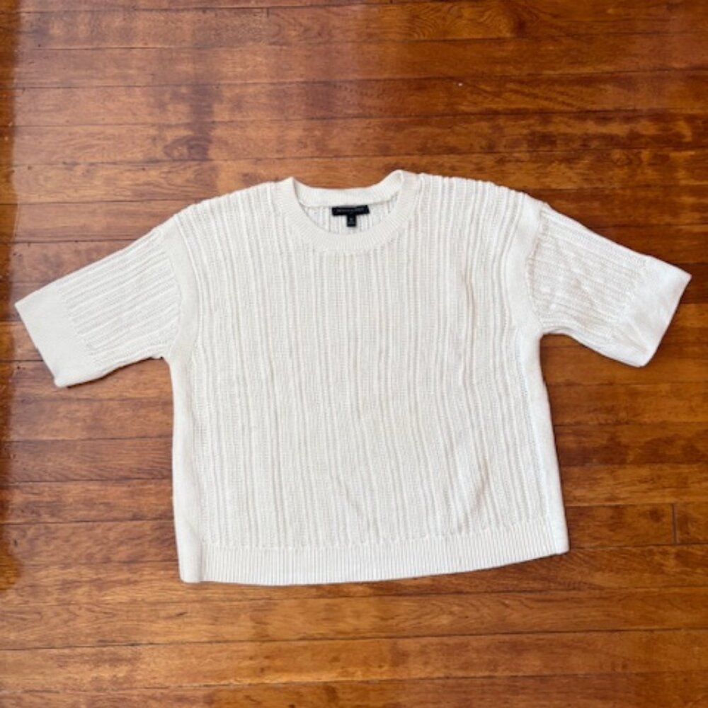 Banana Republic Cotton Short Sleeve, Crew Neck Sweater